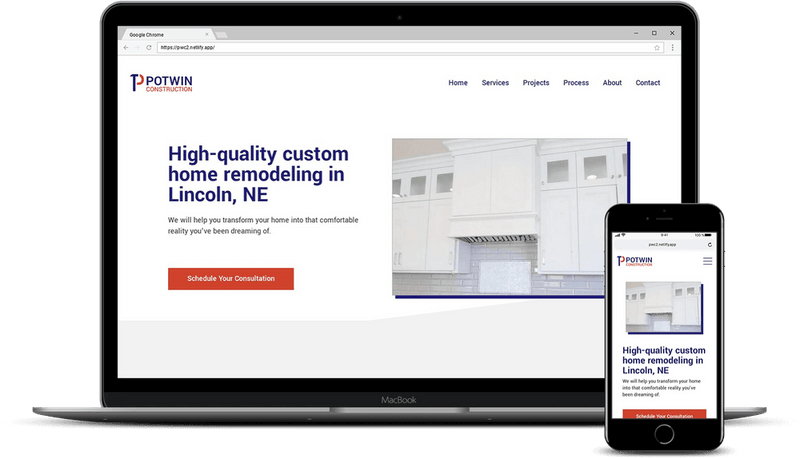 Potwin Construction Website